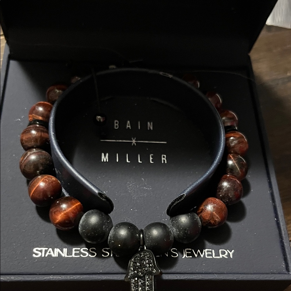 New Black and Brown Beaded Bracelet